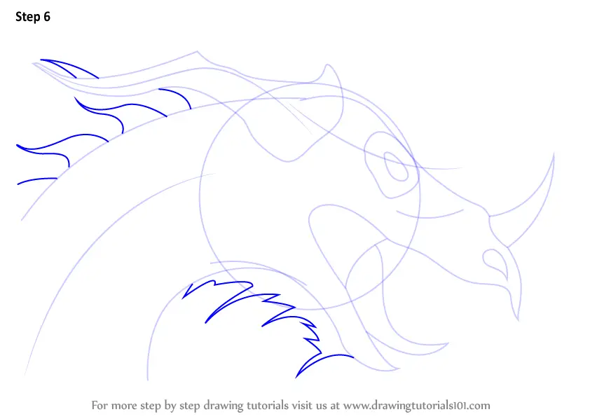 Learn How To Draw A Dragon Head Dragons Step By Step Drawing