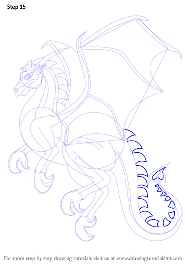 Learn How to Draw a Dragon (Dragons) Step by Step : Drawing Tutorials