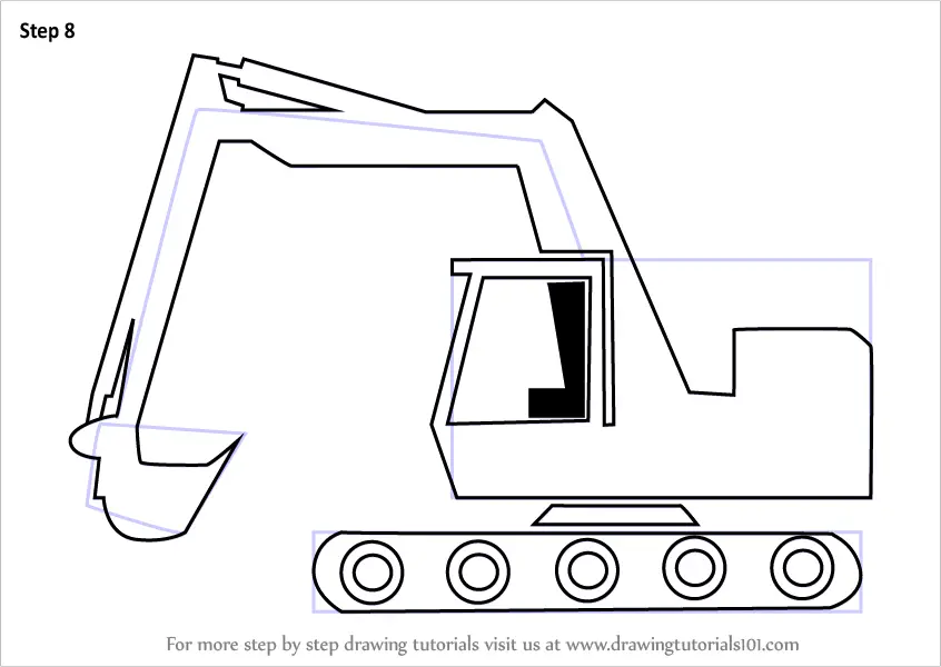 Download Learn How to Draw a Cartoon Excavator (Construction) Step ...