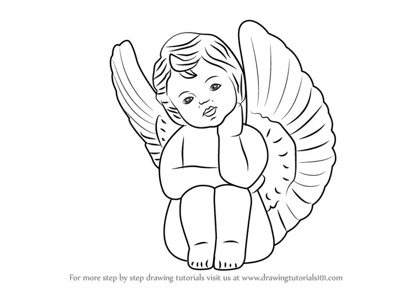 baby angel drawing