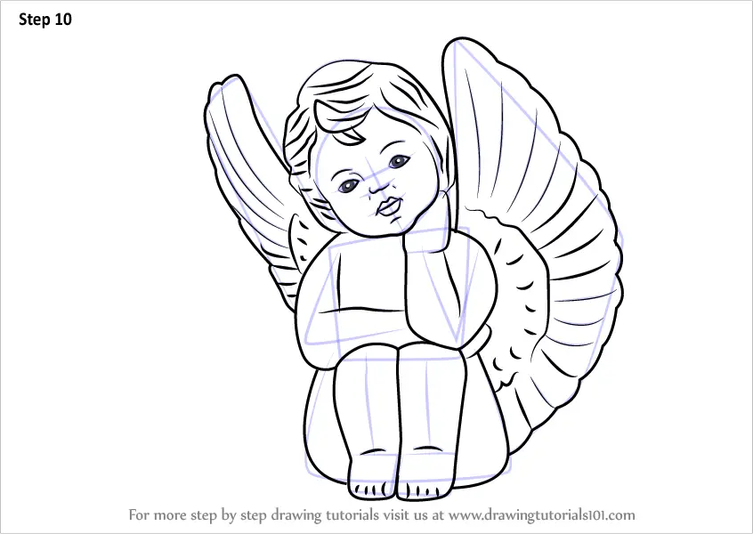 baby angel wings drawings