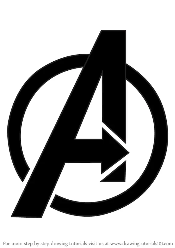 Learn How to Draw Avengers Logo (Brand Logos) Step by Step : Drawing