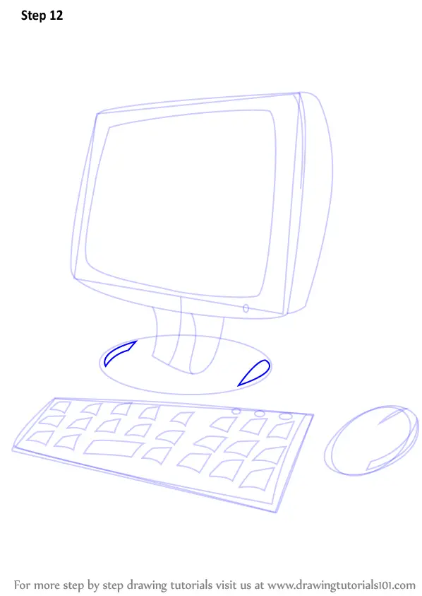 How to Draw a Computer for Kids (Computers) Step by Step ...