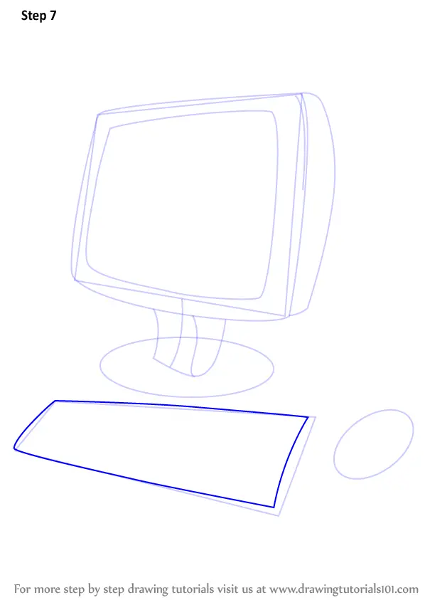 How to Draw a Computer for Kids (Computers) Step by Step ...