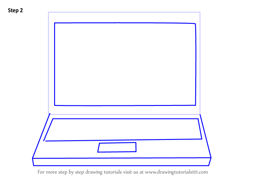 How to Draw a Laptop Step by Step