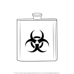 How to Draw a Biohazard Flask
