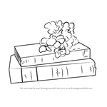 How to Draw Book with Flower