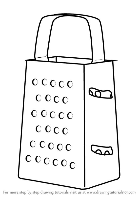  Learn How to Draw a Cheese grater Everyday Objects Step 