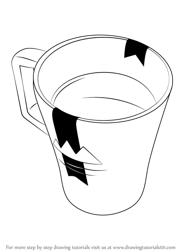 Learn How to Draw a Coffee Mug (Everyday Objects) Step by Step