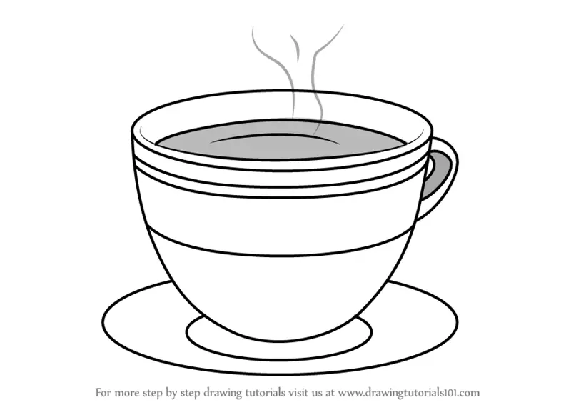 Coffee Cup Pencil Drawing Stock Illustration 663172408  Shutterstock