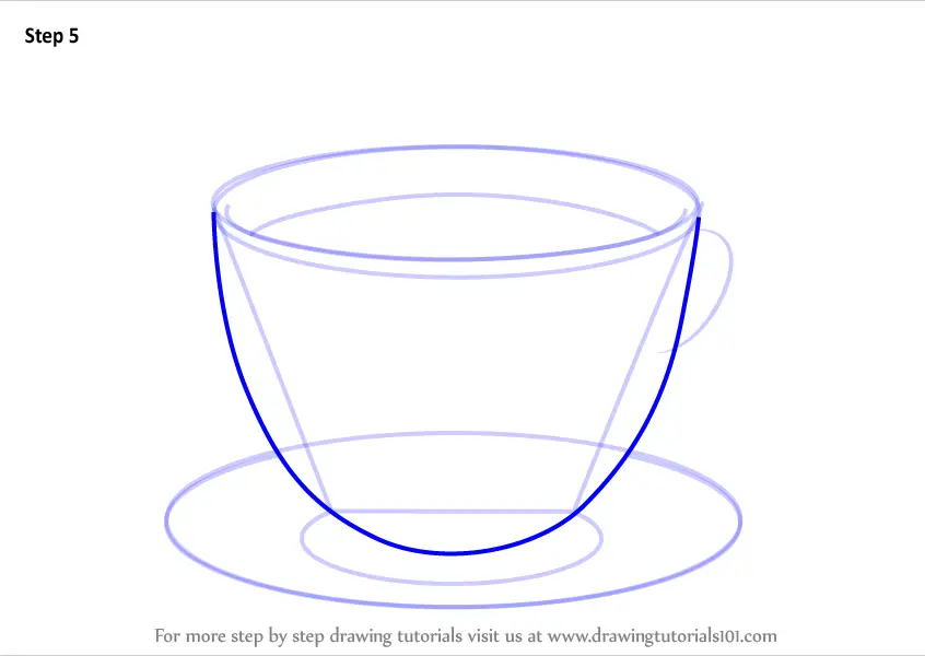 Download Learn How to Draw a Cup with Saucer (Everyday Objects) Step by Step : Drawing Tutorials