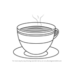 How to Draw a Cup with Saucer