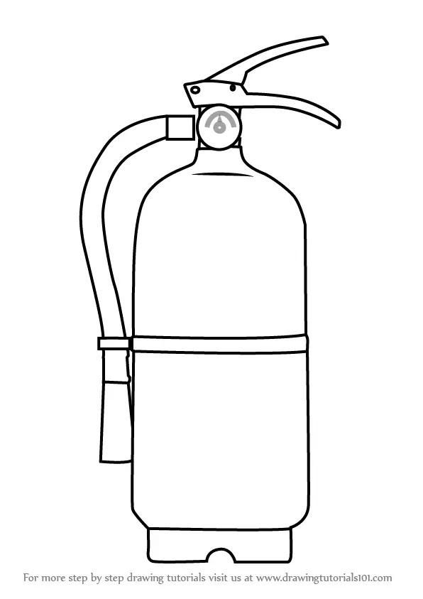How To Draw A Fire Extinguisher
