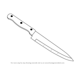 How to Draw a Kitchen Knife