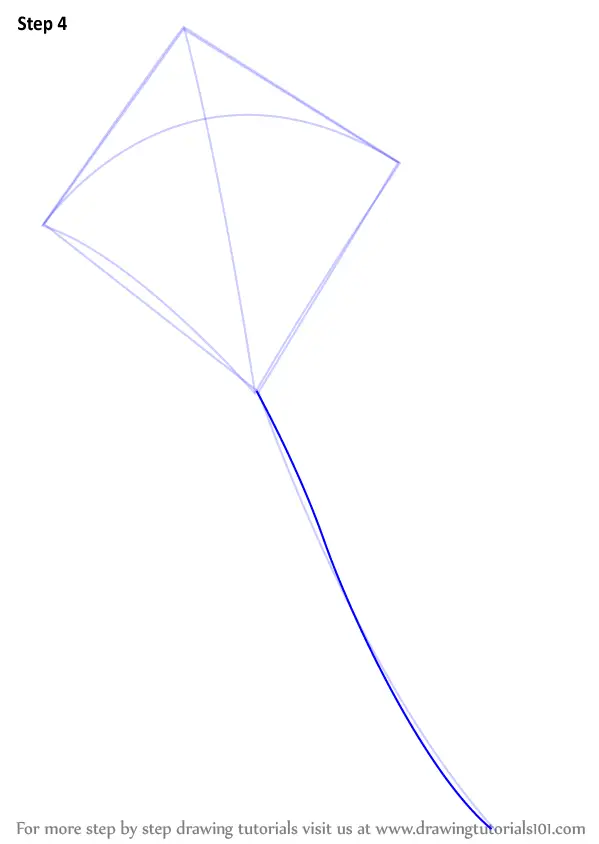 Learn How to Draw a Kite Everyday Objects Step by Step Drawing 