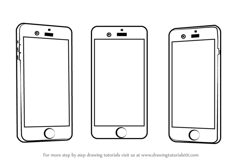 Sketch Smartphone The Phone Is Isolated On A White Background Vector  Illustration Stock Illustration - Download Image Now - iStock