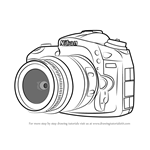 How to Draw Nikon DSLR Camera