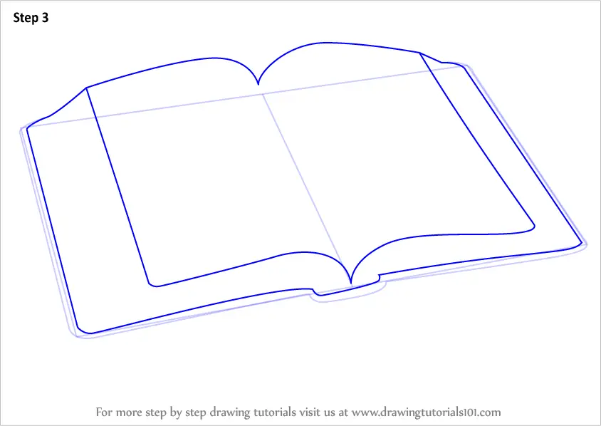 Learn How To Draw An Open Book Everyday Objects Step By