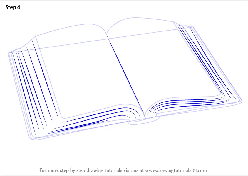 Learn How To Draw An Open Book Everyday Objects Step By
