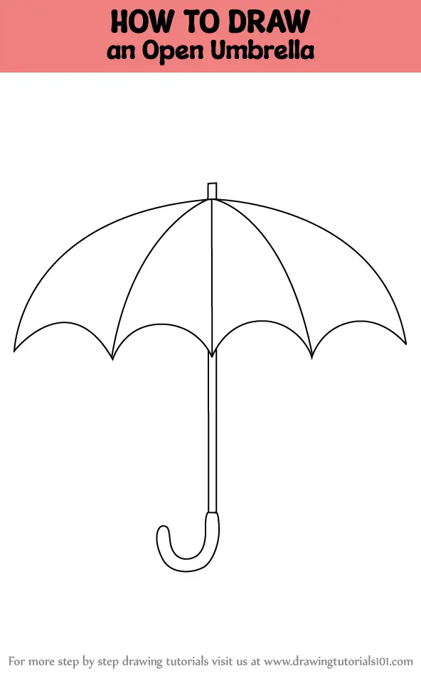 How to Draw Umbrella - Really Easy Drawing Tutorial