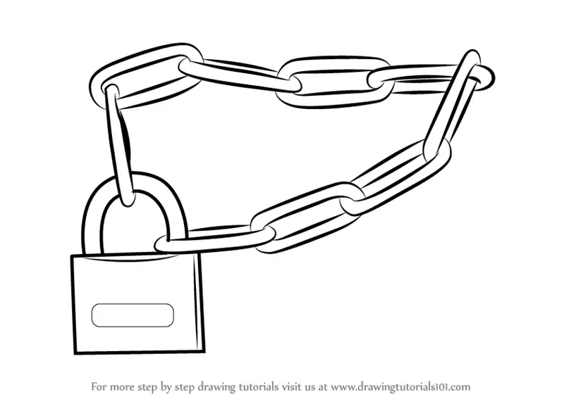 padlock drawing