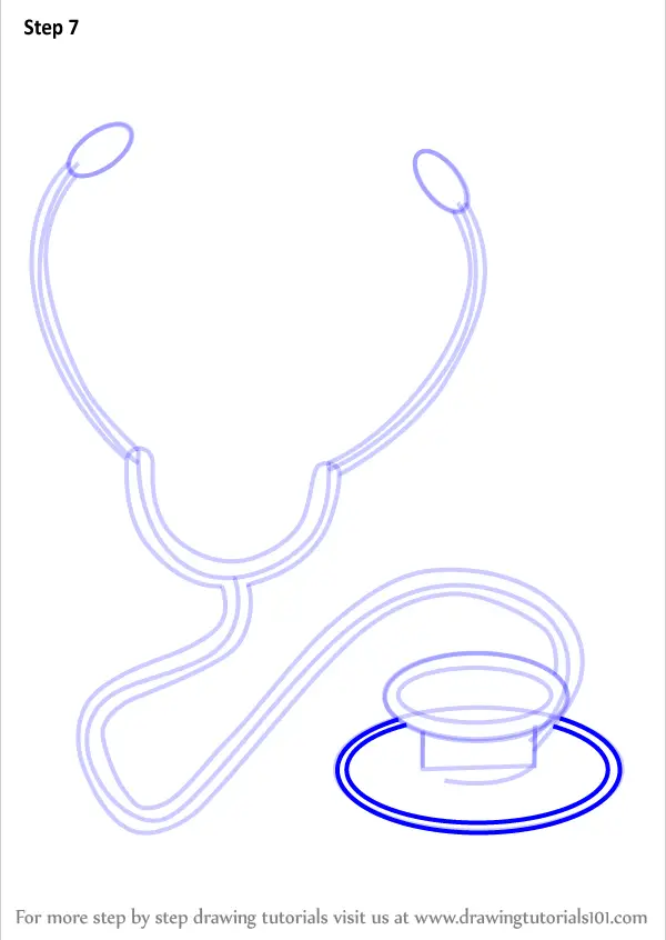 How to Draw Stethoscope (Everyday Objects) Step by Step ...