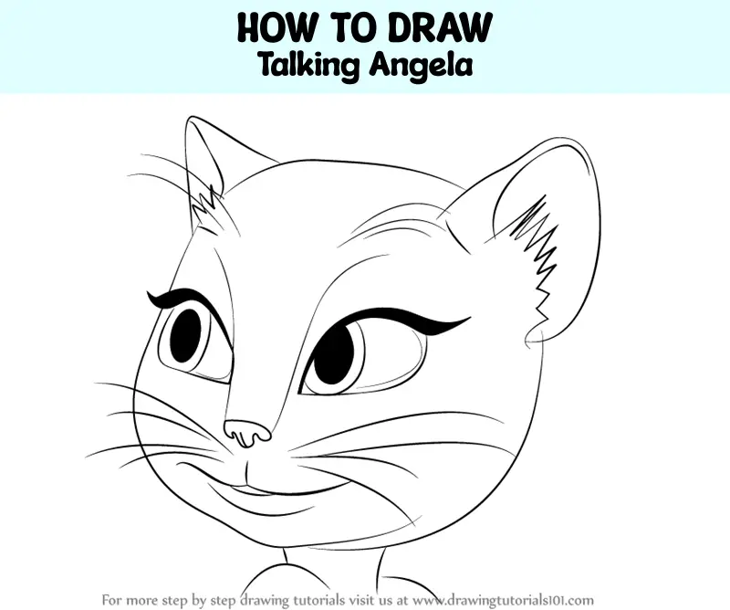 How to Draw Talking Angela (Everyday Objects) Step by Step ...