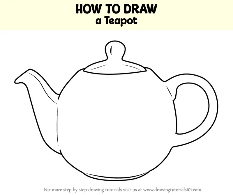 How to Draw a Teapot (Everyday Objects) Step by Step ...