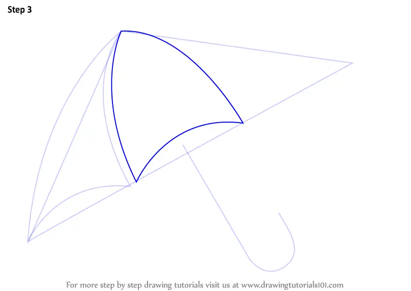 How To Draw An Umbrella Easy Everyday Objects Step By Step 9763