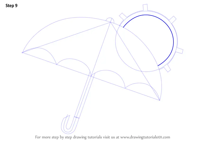 simple comic umbrellas