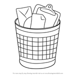 How to Draw Wastebasket