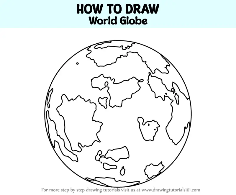 Visual game for kids. How to draw a Globe | Globe drawing, Drawing  tutorial, Kids globe