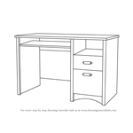 How to Draw a Computer Desk