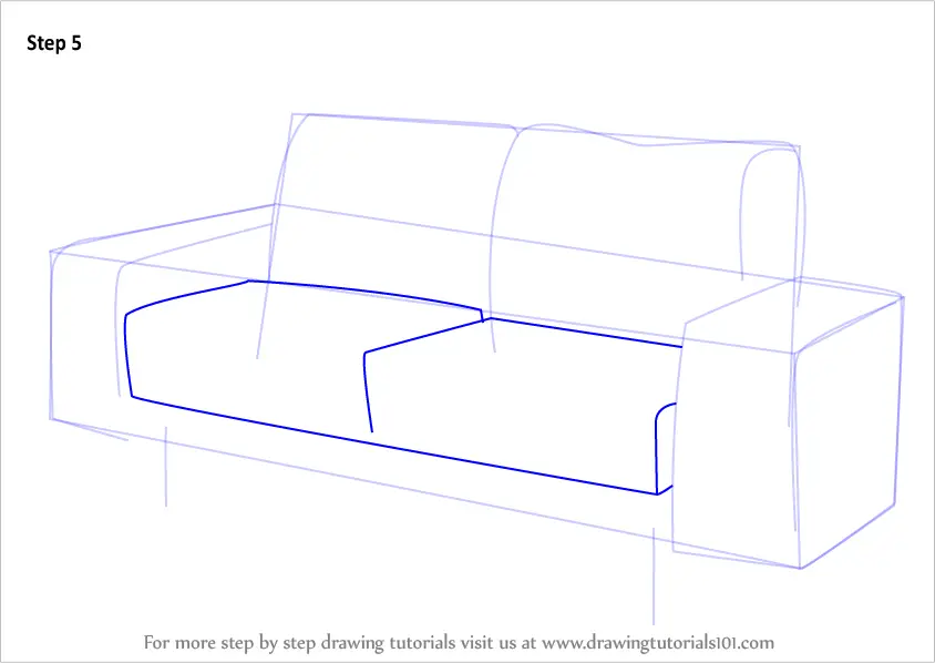 how to draw Couch step 5