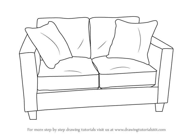 Sofa Side View Drawing - Dear Enemies