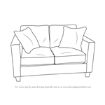 How to Draw Love Seats (Sofa)