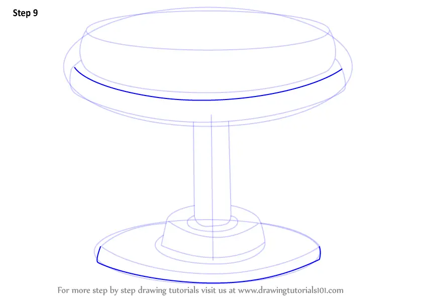 Learn How to Draw a Round Stool (Furniture) Step by Step ...