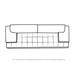 How to Draw Sofa Couch Top View