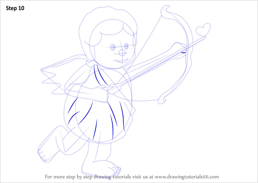 Learn How to Draw a Cupid with Bow (Love) Step by Step Drawing Tutorials