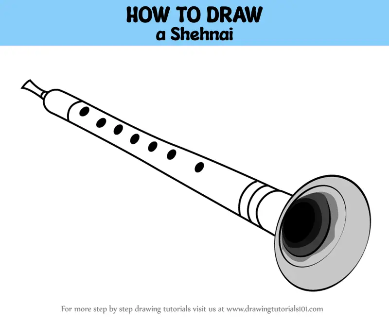 how to draw Shehnai step 0 og