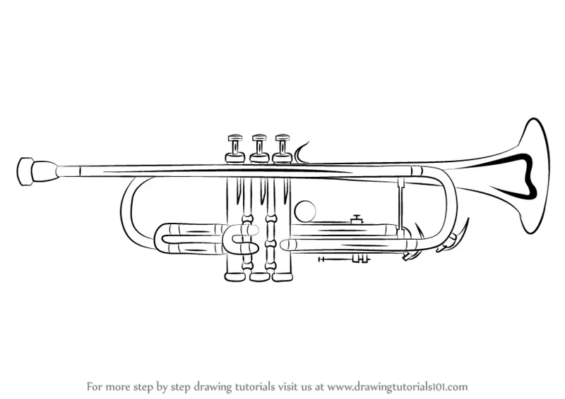 Learn How to Draw a Trumpet (Musical Instruments) Step by Step ...