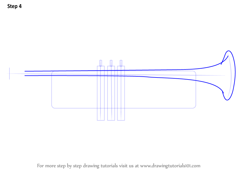 Learn How to Draw a Trumpet (Musical Instruments) Step by Step