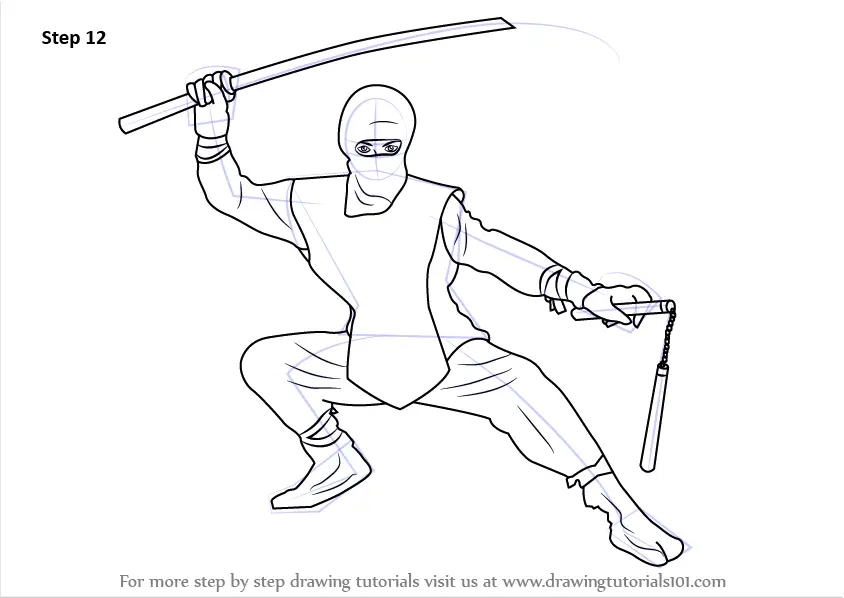 Learn How to Draw a Ninja (Ninjas) Step by Step Drawing Tutorials