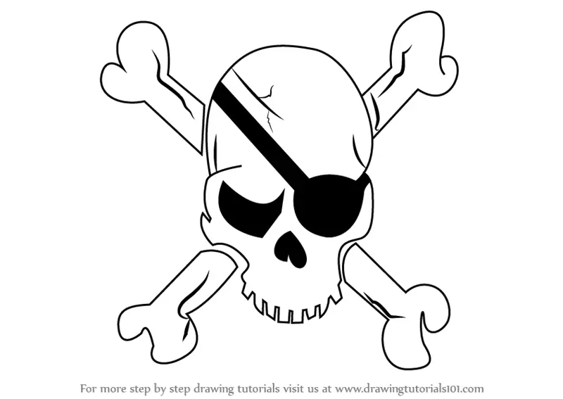 Learn How to Draw a Pirate Skull (Skulls) Step by Step Drawing Tutorials