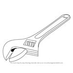 How to Draw an Adjustable Spanner