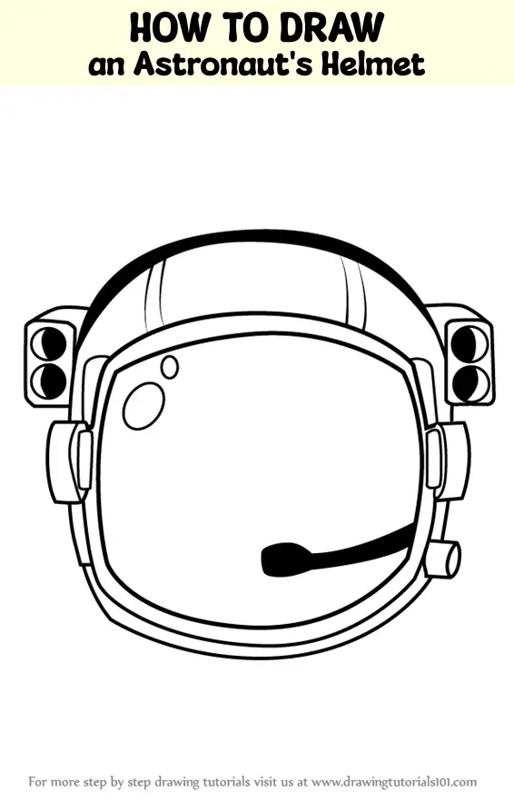 How to Draw an Astronaut's Helmet (Tools) Step by Step