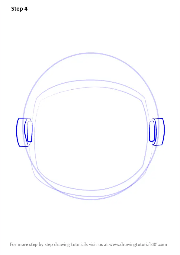 Step by Step How to Draw an Astronaut's Helmet : DrawingTutorials101.com
