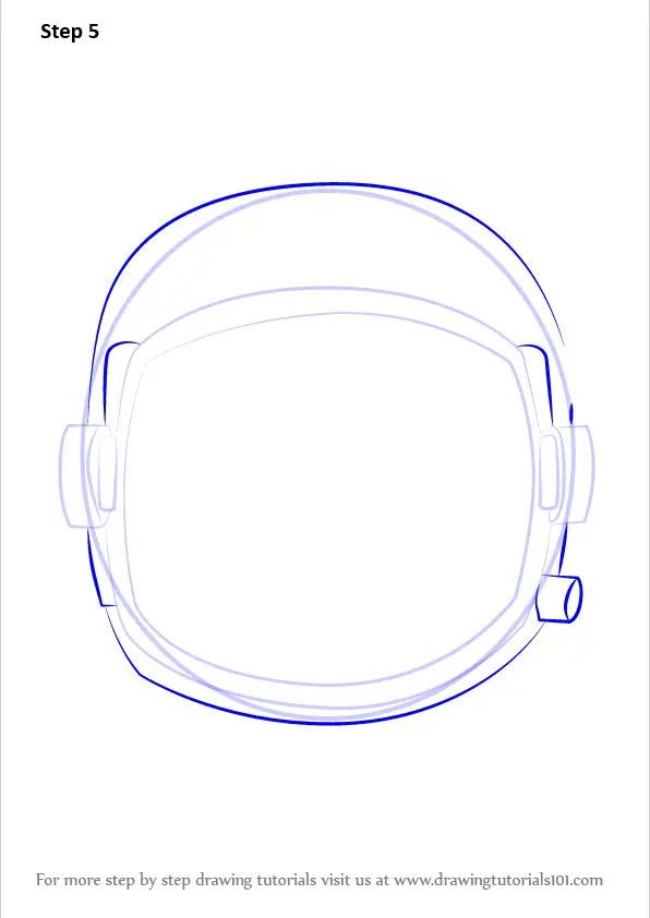 How to Draw an Astronaut's Helmet (Tools) Step by Step