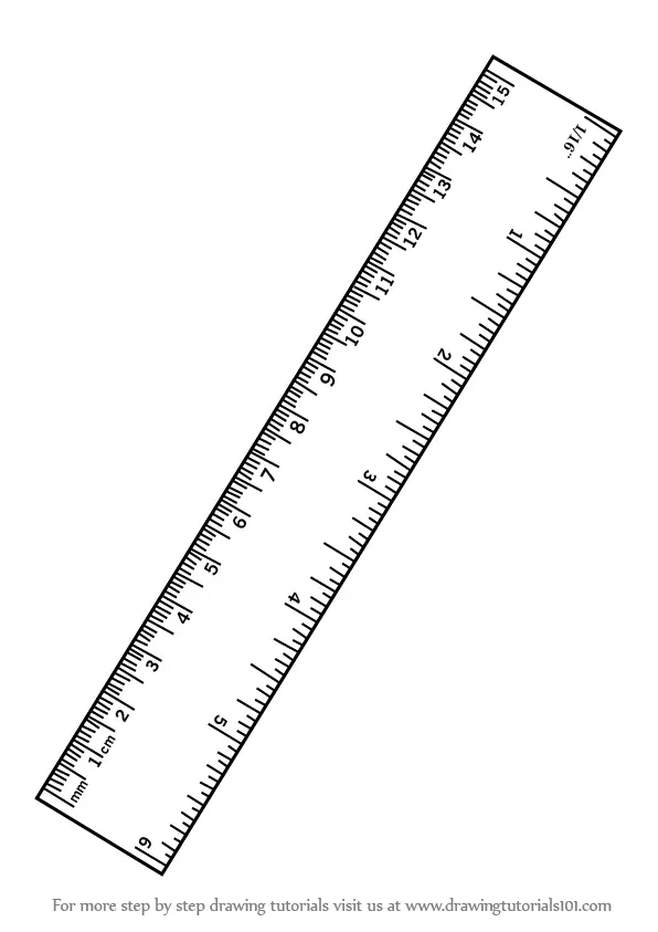 Learn How to Draw Ruler (Tools) Step by Step Drawing Tutorials