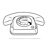 How to Draw Vintage Telephone